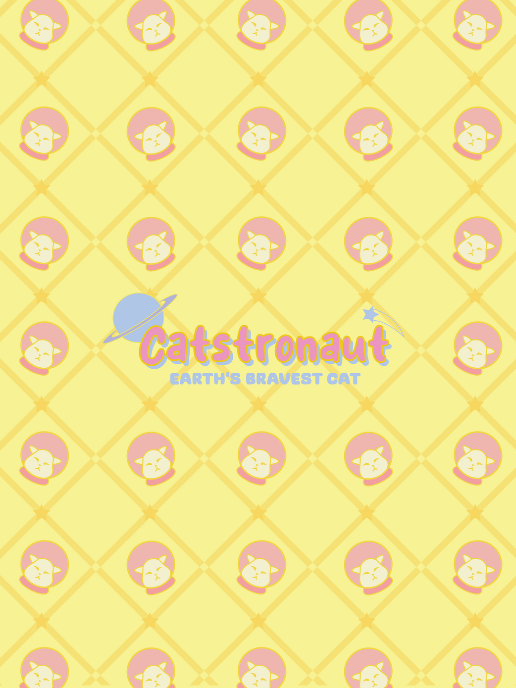 Free Yellow HD Phone wallpaper of Catstronaut (Cute Cat Astronaut).