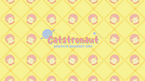 Free Yellow HD Desktop wallpaper of Catstronaut (Cute Cat Astronaut).